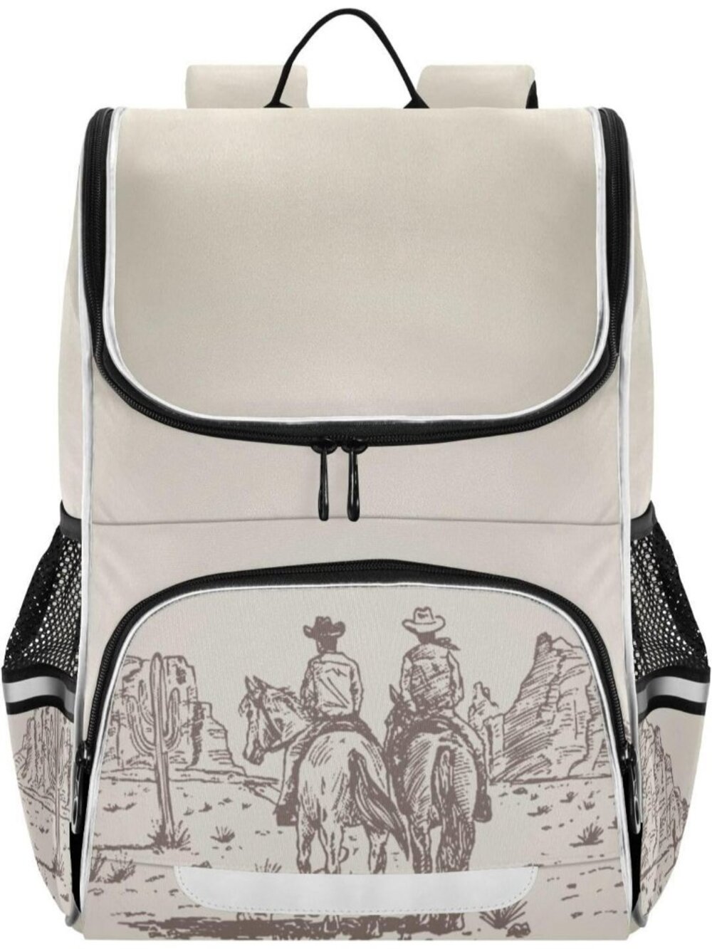 🎃Backpack with Reflective Cowboy Beige for Kids Boys Elementary School Bags